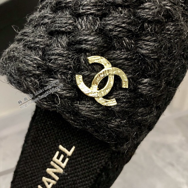 chanel夏日度假系列麻繩拖鞋 香奈兒2022春夏新品度假懶人拖 dx3334
